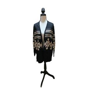 Super Line Aztec print cardigan size l navy blue